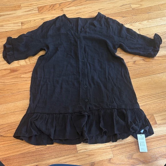 Cupshe Black Ruffle Hem Dress - Picture 1 of 1